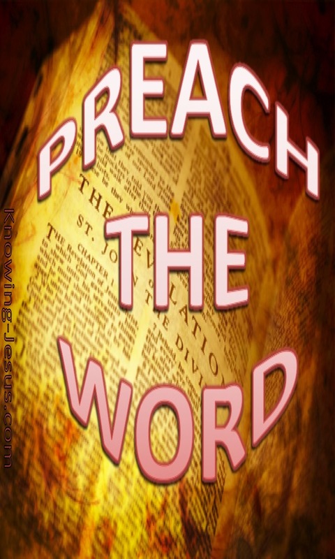 2 Timothy 4:2 Preach The Word (brown)